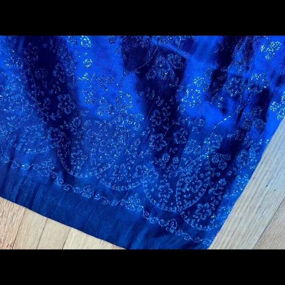 90s Y2K Blue Glitter Iridescent Mini Dress - Picture 7 of 10